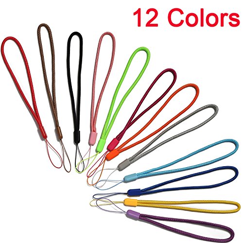 AMUU 12 Pack Wrist Lanyards Short Colorfull Hand Wrist Lightweight