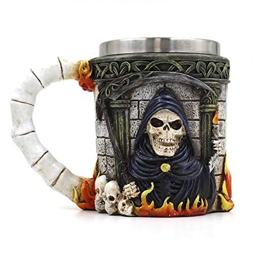 3D Stainless Steel Skull Skeleton Mug