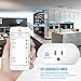 Smart Plug Wifi Mini - VANZAVANZU Smart Outlet Socket with Energy Monitor, 16A for Larger Appliances, App Control from Anywhere, Works with Alexa Echo, Google Home and IFTTT (1 Pack, Oval)