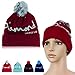 MuLuo Soft Winter Autumn Knit Cap Diamond Pattern Hip-Pop Beanie Hat Red