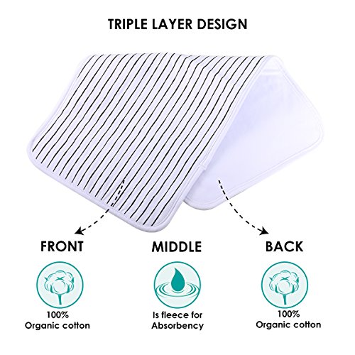 5 Pack Baby Burp Cloths Cotton Towels Triple Layer Soft Absorbent Burping Rags