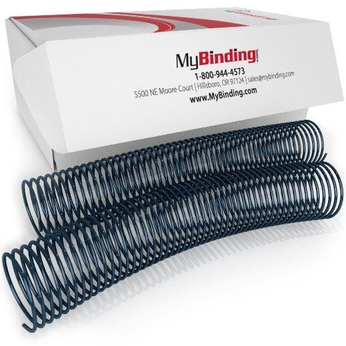 Navy 4:1 Pitch Spiral Binding Coil - 100pk (38mm - 330 Sheets) - Thumbnail 2