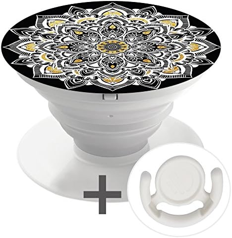 INNERSO Pop Socket Grip Mandala Multifunction Holder &amp; Mount, Expansion Stand iPhone Foldable Stands, Phones &amp; Tablets - Golden Lace