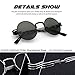CGID E73 Retro Steampunk Style Inspired Round Metal Circle Polarized Sunglasses for Women Men