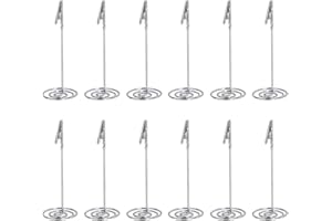 Artliving 12pcs Place Card Holder Memo Holder Clip Photo Holder Table Number Holder Sliver