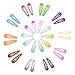 60 Counts Assorted Color 2 Inch Glitter Snap Hair Clips Barrettes for Girl (30 Pairs)