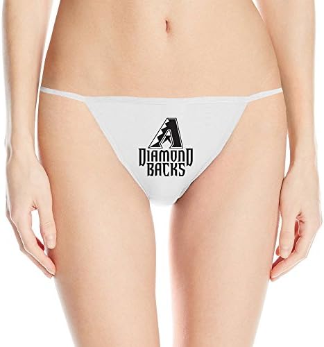 Women Arizona Diamonbacks Black Sexy Thong Panty Bikini Panty White