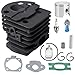 Poweka 46mm Cylinder Piston Kit for Husqvarna 50,51,55 Rancher Chainsaws ,Replace part# 503 60 91 71, 503 16 16-02, 501 76 18-02 primary