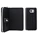 Galaxy Note 5 Case, TabPow Wave Zipper Cash Slot Series - [Card Slots][Button Closure] Flip PU Leather Wallet Case Cover with Detachable Magnetic Hard Case for Samsung Galaxy Note 5, Black