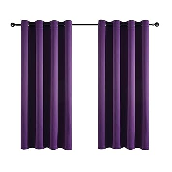 Amazon Com Taisier Blackout Window Purple Curtains For Girls Room
