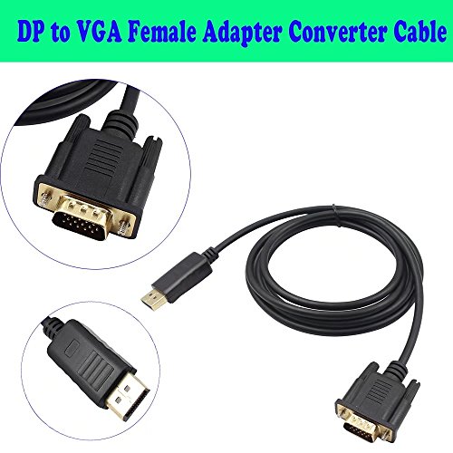 Hoshell DP to VGA Female Adapter Converter Cable For Projector DTV TV Player HDVD 1080P
