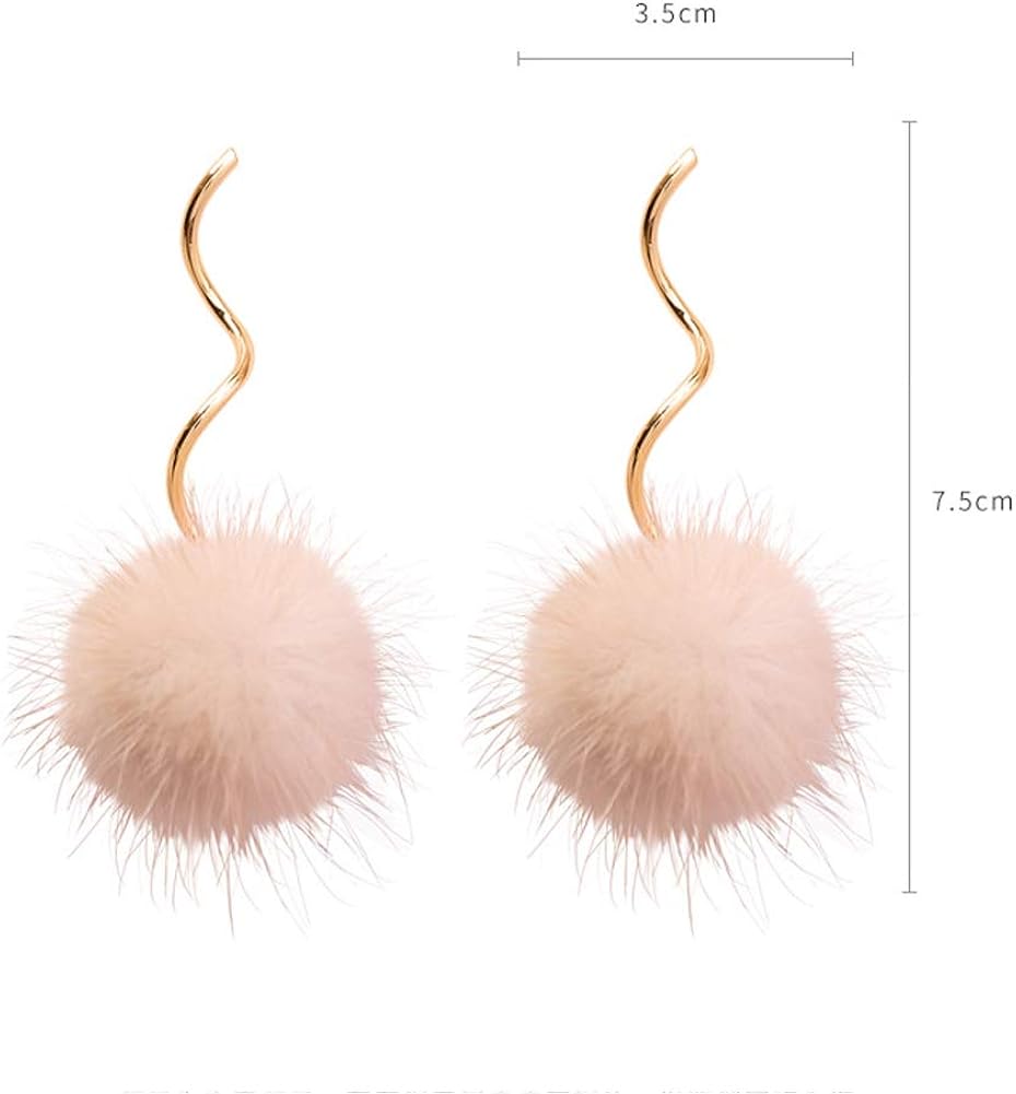 Amazon Idolco ピアス レディース 人気 ゆれる 大人秋冬 かわいい 揺れる 大きい ふわふわ ファー付き ロングチェーンピアス シンプル イヤリング 結婚式 デートクリスマス おしゃれ カーキ ピアス 通販
