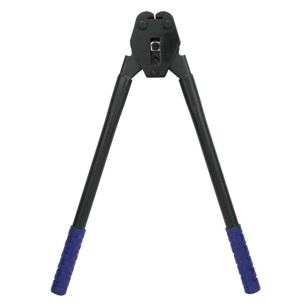 12-19mm PP PET Strap Crimper Packer Sealer Pliers Long Handle Design Manual Packing Machine Packaging Pliers Strapping Banding Tool(Blue)