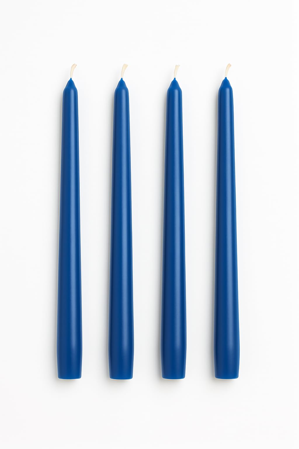 Photo 1 of Dinil Blue Taper Candles – 10 Inch Tapered Candles Set of 4 – Unscented Dripless Taper Candles – Decorative Long Candlesticks for Decoration, Festival, Dinner, Party – Long Burning Time – Blue