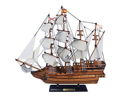 Hampton Nautical Wooden Spanish Galleon Tall Model Ship, 20