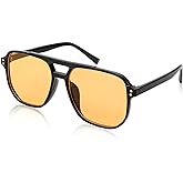 FEISEDY Retro Square Aviator Sunglasses Women Men 70s Vintage Shades B2835 | |Medium Fit 57mm |Lightweight 26g |UV400 Protect