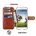 Galaxy S4 Case Wallet,Mulbess [Layered Dandy][Vintage Series][Coffee Brown] - [Ultra Slim][Wallet Case] - Leather Flip Cover With Credit Card Slot for Samsung Galaxy S4 i9500