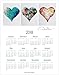 2018, Three Sea Glass Hearts One Page, Fine Art Wall Calendar. 11x14. Great For Framing. Best Quality Birthday, Christmas & Valentine's Day Gifts for Women, Men & Kids. Unique Idea for Him or Her.