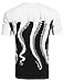 Coofandy Mens Octopus Short Sleeve Cotton T-Shirt Mens Print Tee Casual Shirts,Black,Medium