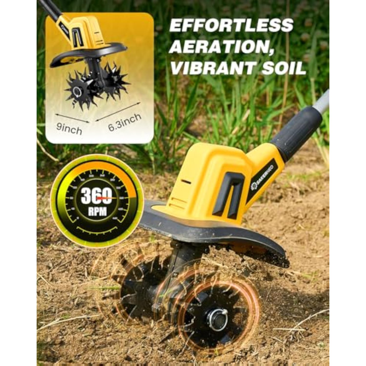 22V 无绳庭院松土机 (电动小型翻土耕耘工具)
 46%OFF