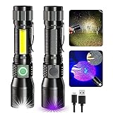 UV Flashlight Black Light, 3 in 1 Rechargeable