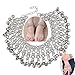 SUNSCSC 1 Pair Vintage Silver Bell Chain Bangle Bracelets Ankle Anklets for Women