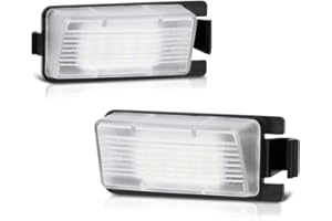 VIPMOTOZ Full LED License Plate Light For Compatible with Nissan 350Z 370Z GT-R Versa Cube Leaf & Infiniti G25 G35 G37 Q40 Q60, 6000K Diamond White, 2-Pieces Tag Lamp Assembly Replacement