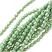 Jablonex Czech Fire Polished Glass Beads 4mm Round 'Opaque Pale Turquoise Star Dust' (50)