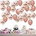 Rose Gold Confetti Balloons Decorations – Pack of 30, 12 Inch, Great for Bridal Shower Decorations and Birthdays | Rose Gold Party Decorations | Pre-filled Rose Gold Confetti Metallic Latex Balloons