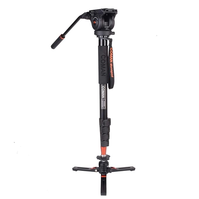 Monopod with Feet, Coman Professional Video Monopod with