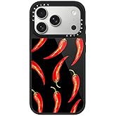 CASETiFY Glaze iPhone 17 Pro Case [Glossy Finish/Compatible with Magsafe / 4.9 ft. 1X Military Grade Drop Protection] - Chilli - Black