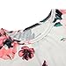 HOOYON Women's Casual Floral Printed Long Maxi Dress with Pockets(S-5XL),White Short,Medium