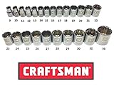 Craftsman Laser Etched Easy Read 24 Piece Metric MM 1/2
