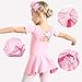 Ballet Toddler Girls Dance Dresses Leotard Costume Clothes for Kids Fashion Dresses Girls 4-5 4T 5T Child Dance Apparel Gymnastics Leotard with Sleeves Size 5 US-M (Pink,120)