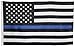 Thin Blue Line Flag - 3X5 Foot with Embroidered Stars and Sewn Stripes - Black White and Blue American Police Flag Honoring Law Enforcement Officers primary
