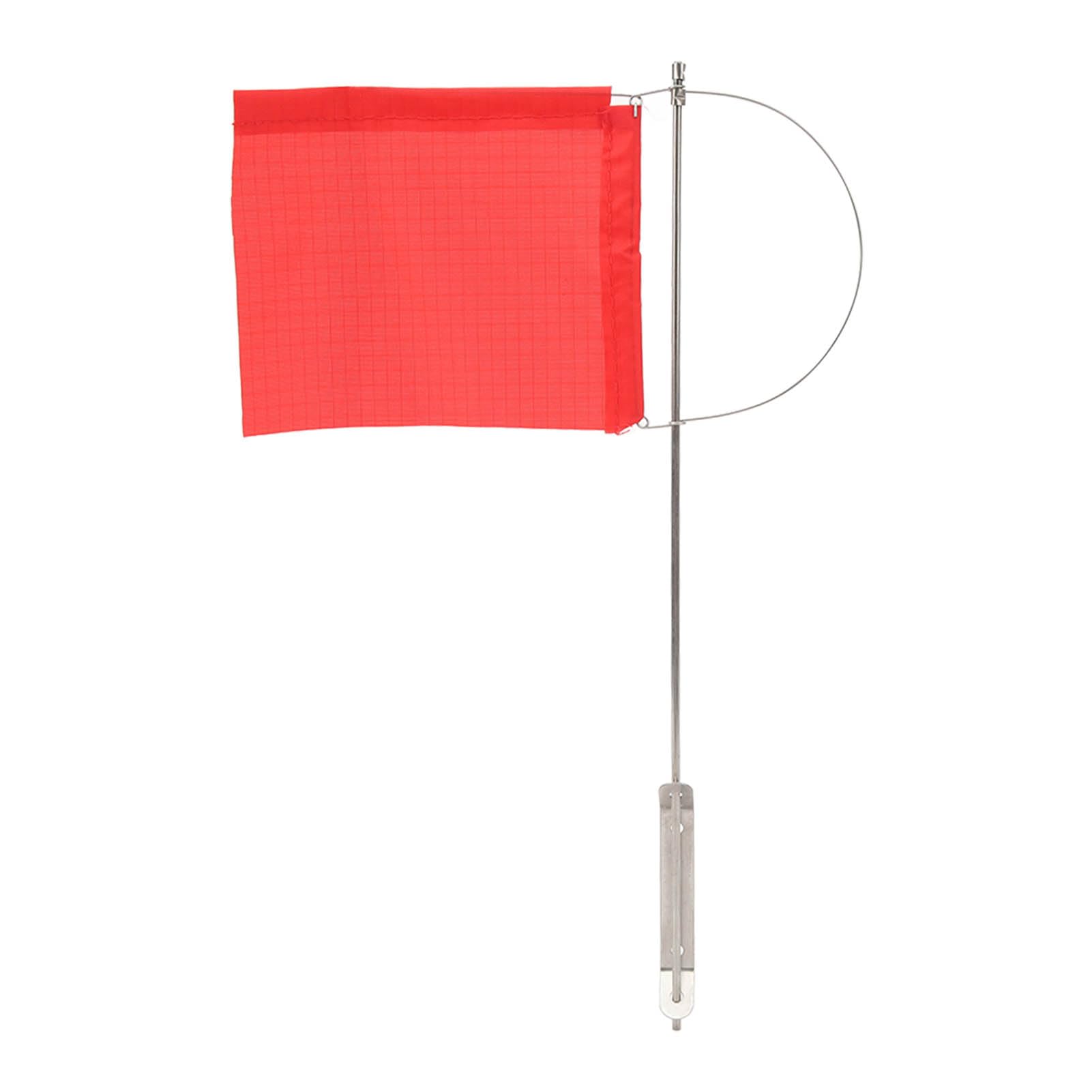 Jadeshay Wind Indicator Flag, Stainless Steel 304 Marine Mast Flag Marine Mast Flag Wind Indicator Red Nautical Wind Flag for Sailing Yachts (140mm*120mm/5.51x4.72 in)