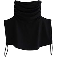 Ohoo Ribbed Cotton Blend Fake Turtleneck Dickey Collar