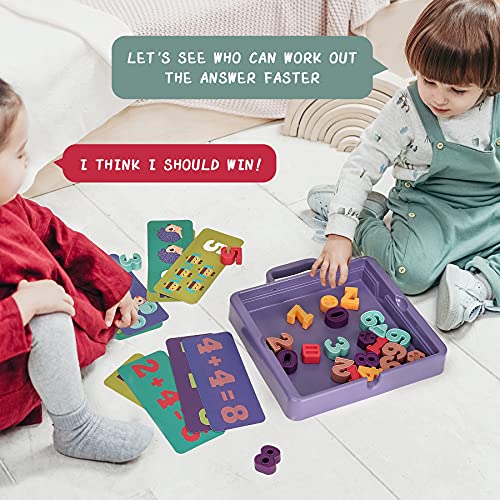 YuanLeBao Montessori Toy for Toddlers,Preschool Button Art Toy,Early Learning Board Toy-symbol,shape,graphic,math card,puzzles,Educational Toys Color Recognition Games,STEM gift toys for kids aged 3-8