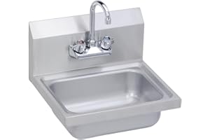ELKAY FOODSERVICE Elkay SEHS-17X Stainless Steel 300 Super Economy Hand Sink with 1-1/2" Drain, 15 Length x 17 Width x 11" Height