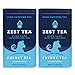 Zest Tea Premium Energy Hot Tea, High Caffeine Blend Natural & Healthy Traditional Black Coffee Substitute, Perfect for Keto, 150 mg Caffeine per Serving, Blue Lady Black Tea, 30 Sachets (2 Tins)