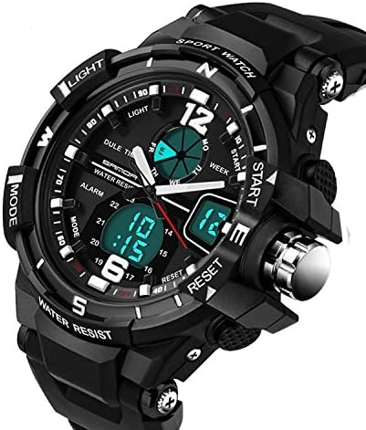 30M Waterproof Dual Display LED Sports Military Watches Men's Analog Quartz Digital Watch