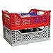 2 x AY-KASA - Midi-Box (Light Blue) Collapsible Storage Bin Container Basket Tote, Folding Basket Crate Container : Storage, Kitchen, Houseware Utility Basket Tote Crate
