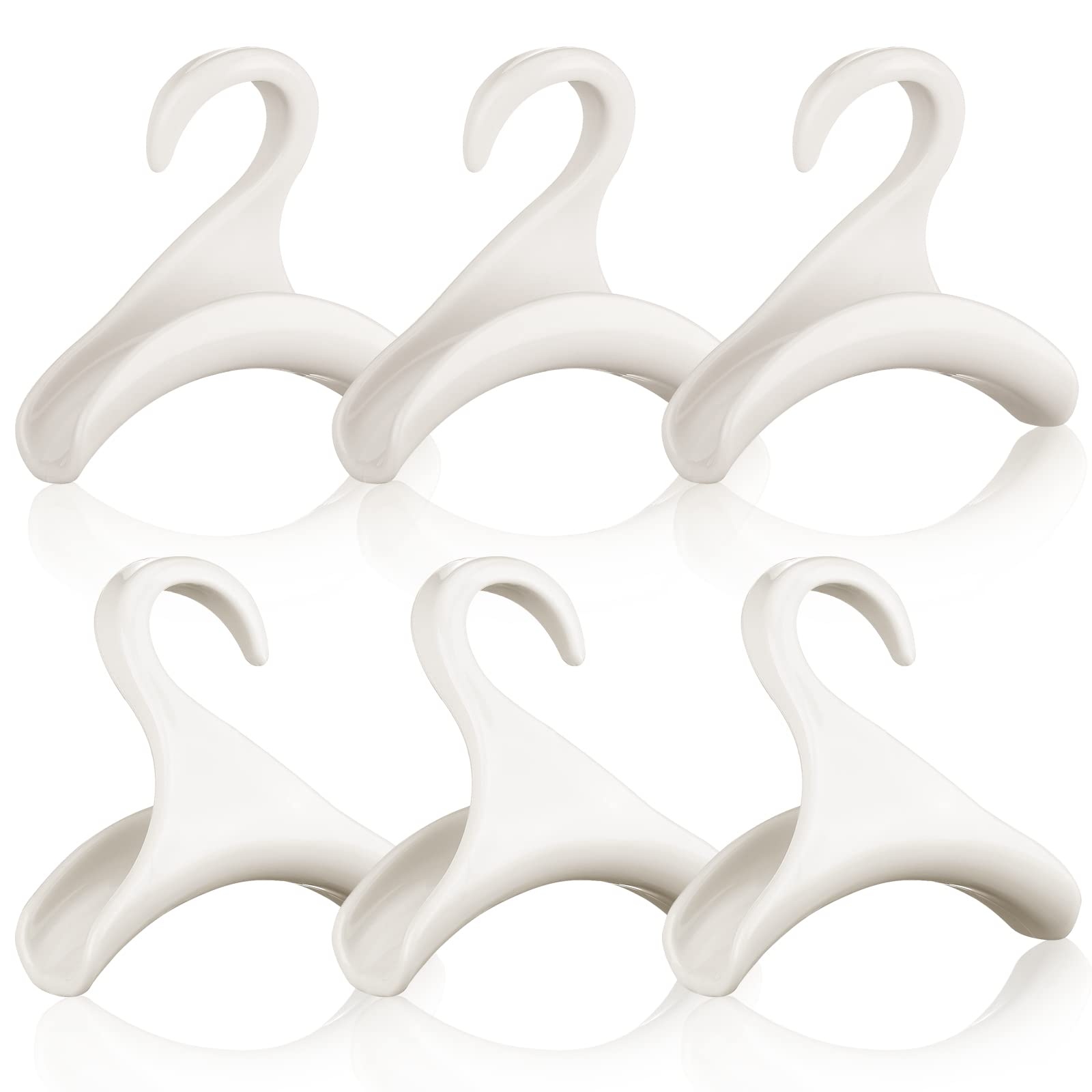 Photo 1 of Yalikop Purse Hanger Hook Acrylic Bag Hanger Handbag Tote Bag Rack Holder Closet Organizer Storage for Backpacks Satchels Purses Handbags Tote Holder(White,6 Pieces)