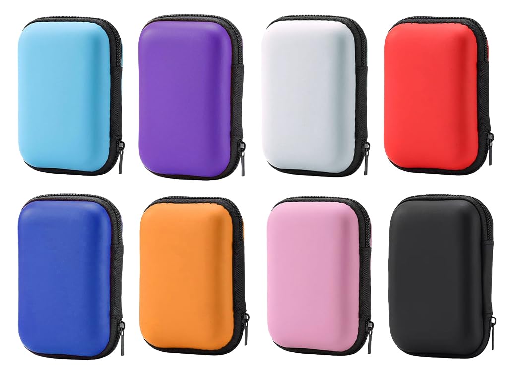 Hitopin 8 Pieces Playing Cards Case, Playing Card Box Storage, Plastic Portable Card Cases, Playing-Card Game Holder Case, for Standard Size Cards, Headphones Data Cable Storage, Easy to Carry