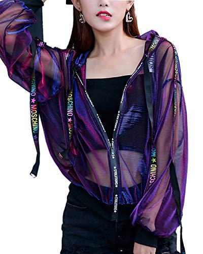 purple transparent jacket