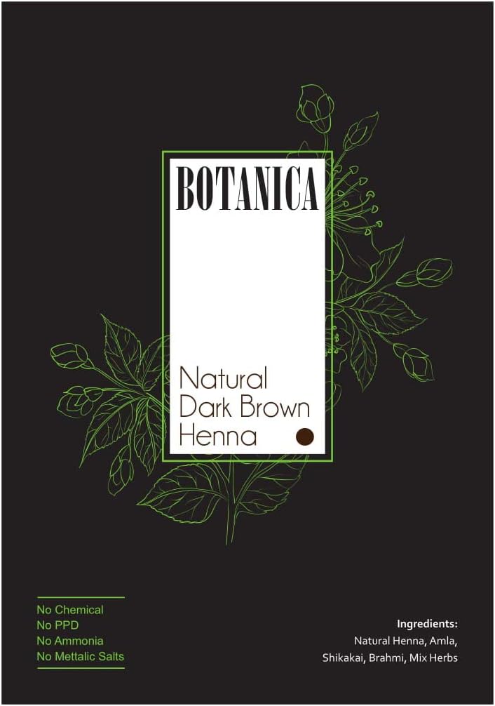 Botanica (Dark brown) Henna Hair Color – 100% Organic and Chemical Free