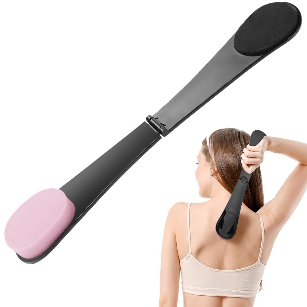 LOPHE Self Tanning Back Applicator, Reusable Application Tool, Lotion Applicator for Back, Self Tan Back Applicator Works with Tanning Cream, Back Self Applicator for Tanning Lotion, Mousse, Pink