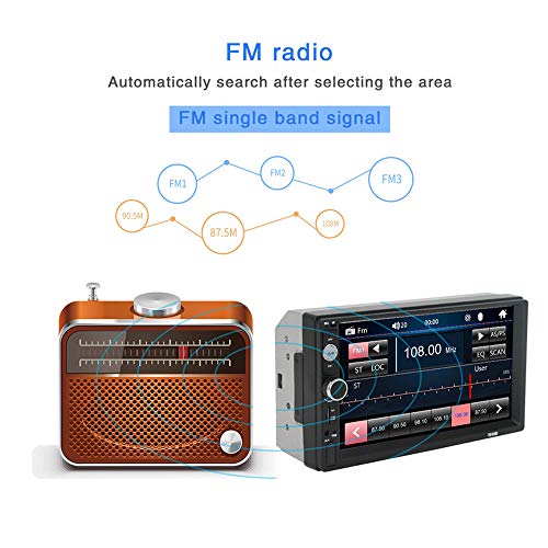2 Din Car MP5 Player Bluetooth Touch Screen Car HD Stereo, Support Bluetooth/Miroorlink/USB/AUX/FM/TF,with Rear Camera and Remote Control - Thumbnail 4