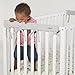 Trend Lab Waterproof CribWrap Rail Cover - for Narrow Side Crib Rails Made to Fit Rails up to 8