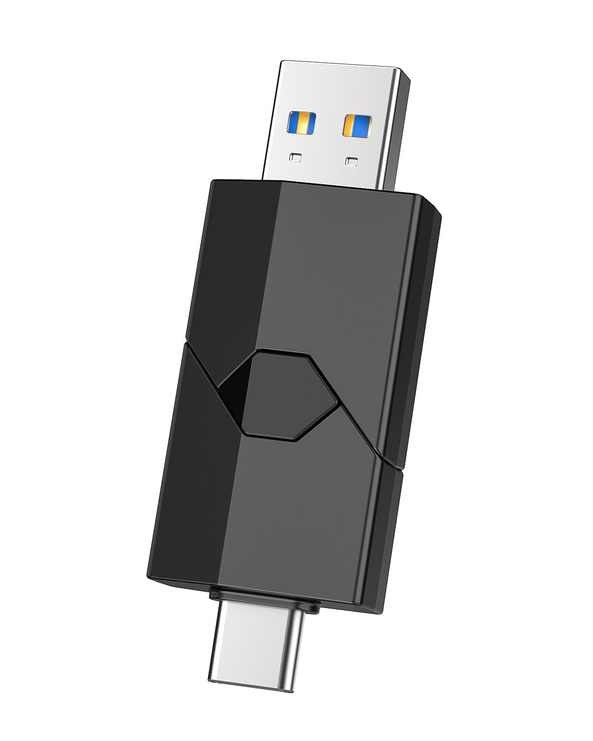 Photo 1 of RAOYI 512GB USB C Flash Drive 2 in 1 Type C + USB 3.0 Flash Drive Dual OTG Retractable Type-C Thumb Drive Portable USB-C Memory Stick for iPhone 15 iPad Pro Android Smartphone Tablet PC (Black)